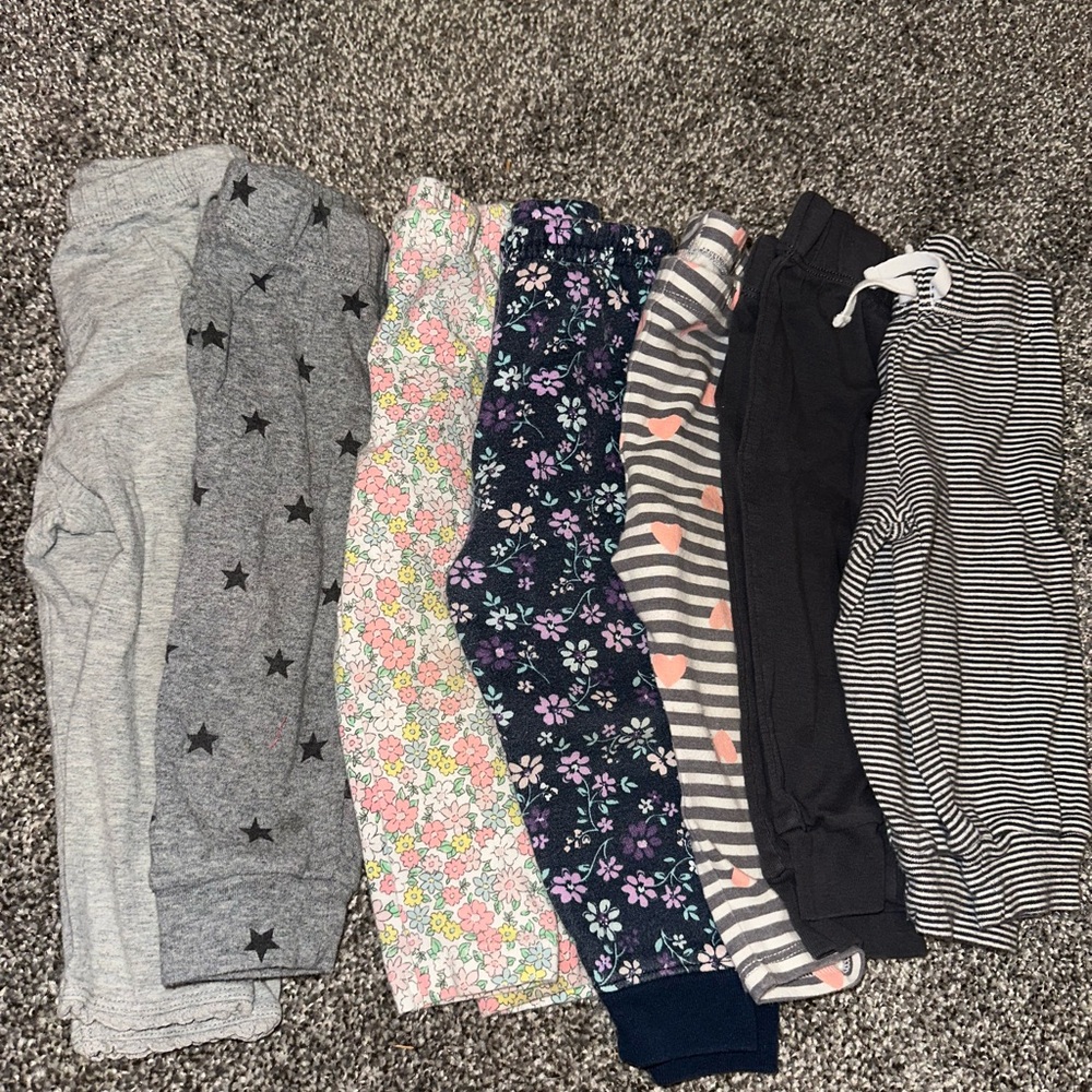 12 month baby girl pants bundle 7 pairs